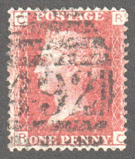 Great Britain Scott 33 Used Plate 124 - RC - Click Image to Close